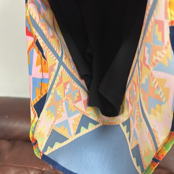Mara Hoffman colorful geometric print shift dress size XS / S, round hem - Picture 6 of 7